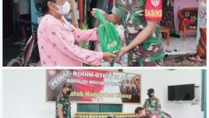 Kodim 0703 Cilacap Salurkan Bantuan Minyak Goreng Gratis Kepada Masyarakat