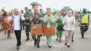 Danrem 174/ATW Merauke Dampingi Pangdam XVII/Cenderawasih Saat Kunjungan Kerja di Kab. Merauke Papua