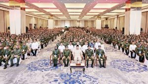 Panglima TNI Dampingi Presiden RI Beri Pembekalan Kepala Sekolah dan Guru Sekolah Rakyat